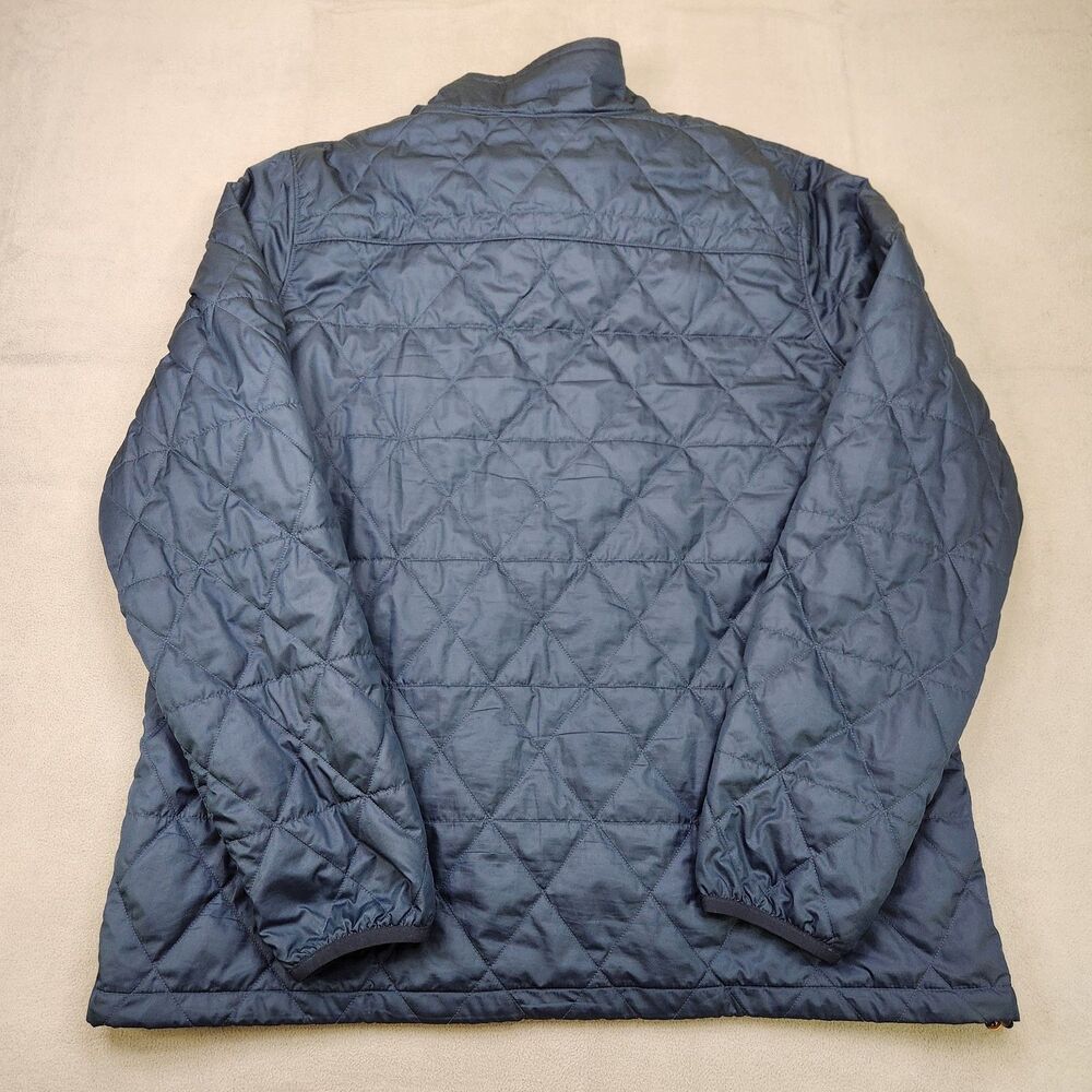 L.L. Bean Puffer Jacket Men's 2XLT Navy Blue Primaloft Snap Up Quilted Outdoor - Picture 2 of 6